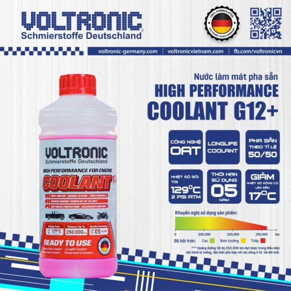 Nước làm mát pha sẵn Voltronic Coolant G12+