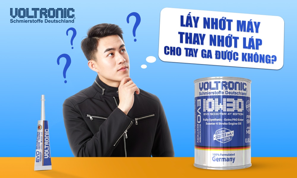 Lấy nhớt máy để thay nhớt láp cho xe tay ga được không?