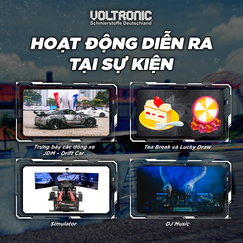 Các hoạt động thú vị tại sự kiện trưng bày xe đua DRIFT FOR LIFE
