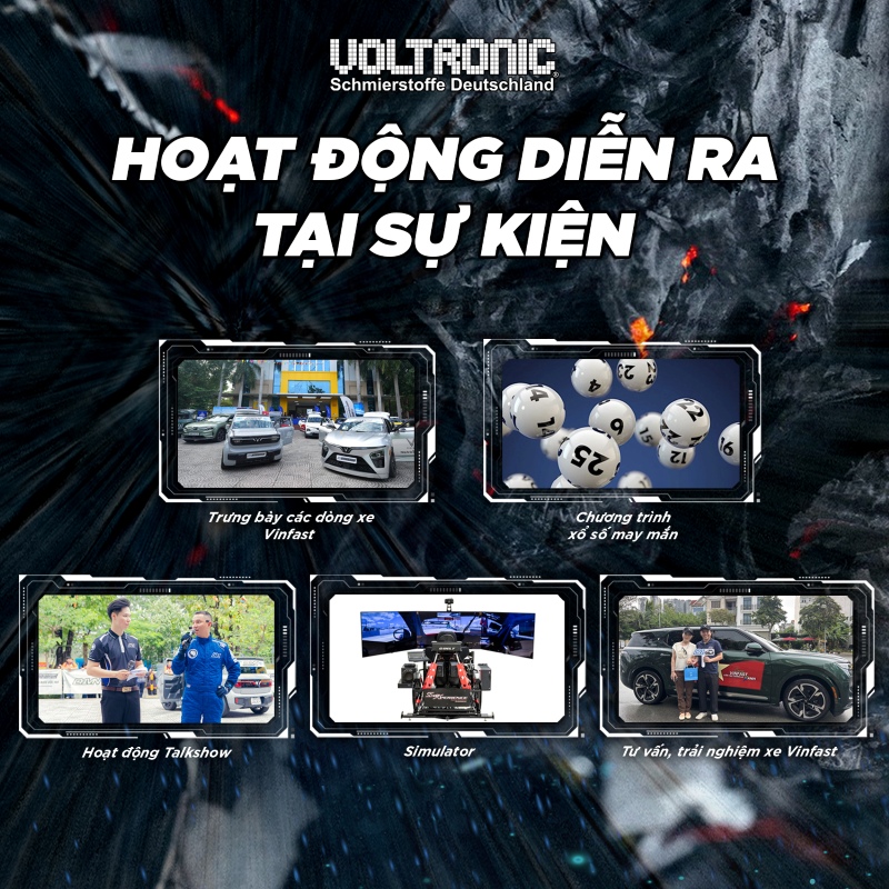 các hoạt động thú vị tại sự kiện trưng bày xe đua The Drift of Vinfast