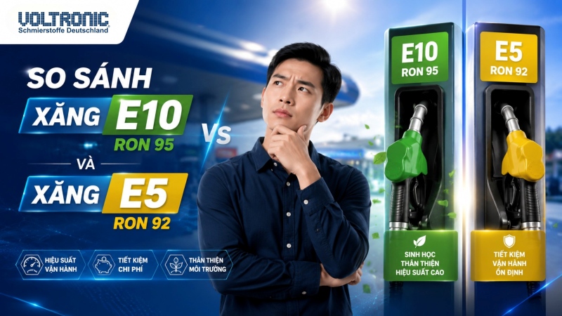 So sánh xăng E10 RON 95 và E5 RON 92: Loại nào tốt hơn và xe nào nên đổ?