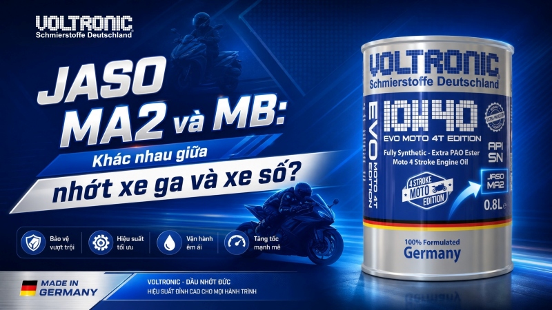 Tiêu chuẩn JASO MA2 và MB: Nhớt xe tay ga và xe số khác nhau thế nào?