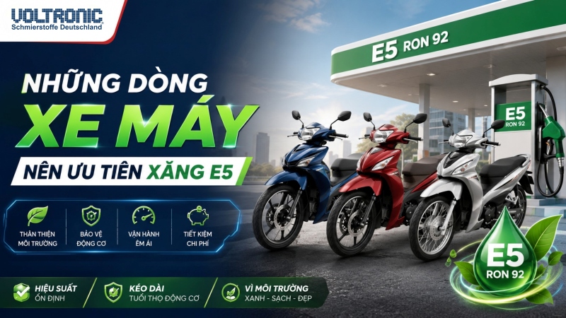 Danh sách những dòng xe máy nên ưu tiên xăng E5 thay vì chuyển sang E10