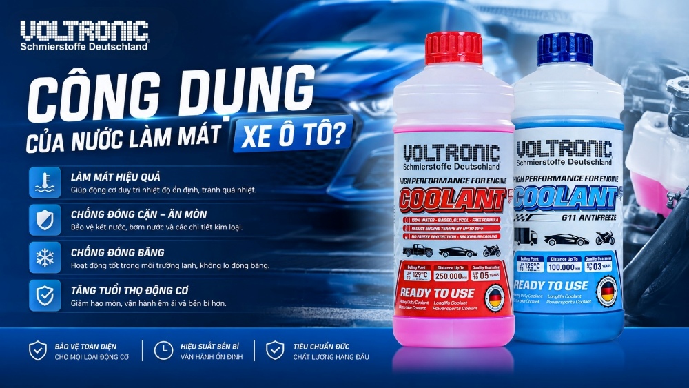 Công dụng của nước làm mát? Tại sao nó lại cần thiết cho động cơ ô tô?