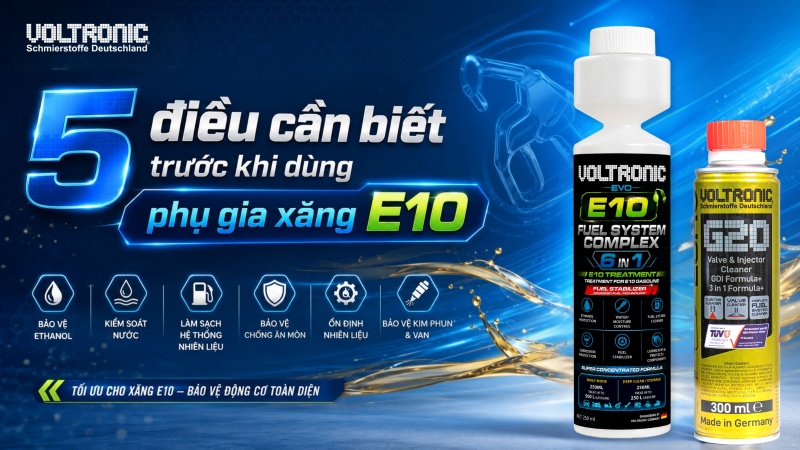 Phụ gia xăng E10 cho xe máy: 5 điều cần biết trước khi dùng